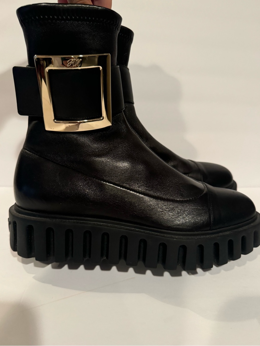 Roger Vivier Viv’ Rangers Buckle Combat Boots